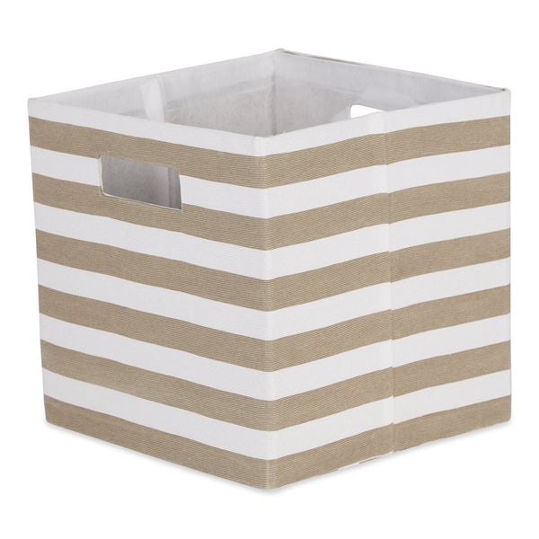 Polyester Cube Stripe Stone Square 11 x 11 x 11