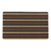 Brown Bangal Stripe Tufted Loop Textilene Mat 17.75X29.5