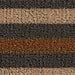 Brown Bangal Stripe Tufted Loop Textilene Mat 17.75X29.5