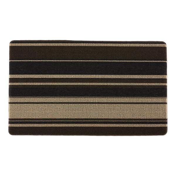 Neutral Stripe Tufted Loop Textilene Mat 17.75X29.5