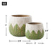 Greek Leaf Cement Flower Pot Set of 2