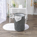 Laundry Hamper Lattice Black Round