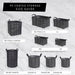 Laundry Hamper Lattice Black Round