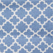 Laundry Hamper Lattice French Blue Round