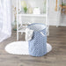 Laundry Hamper Lattice French Blue Round