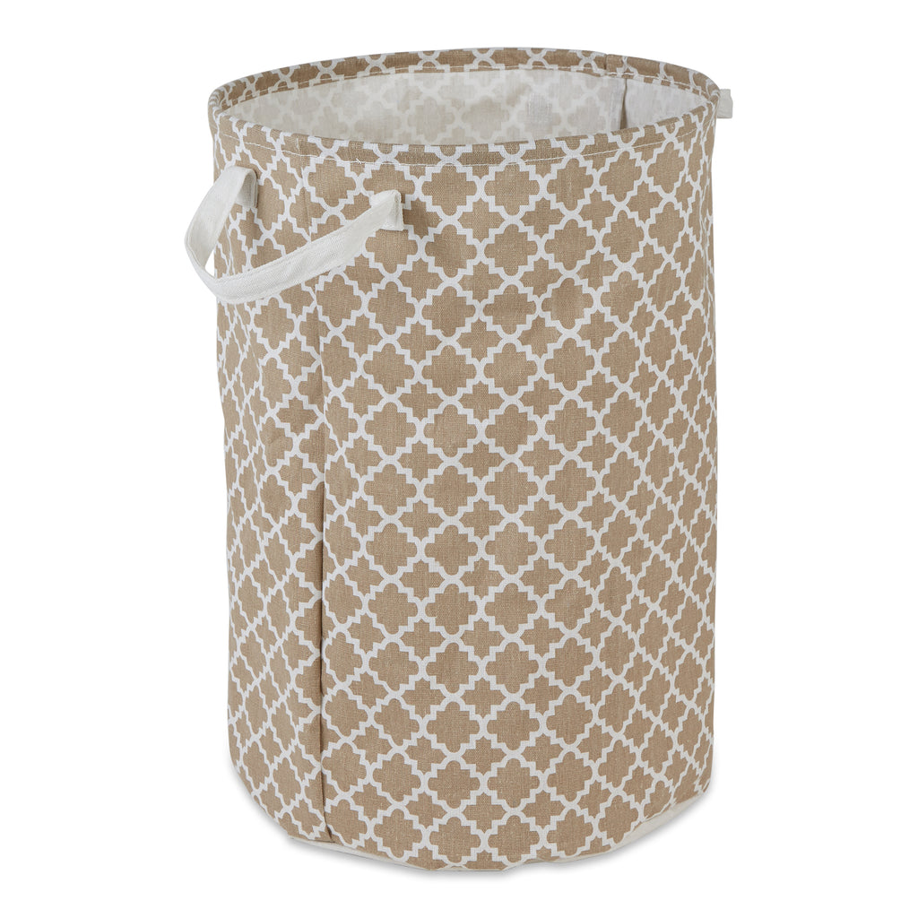 Laundry Hamper Lattice Stone Round