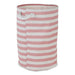 Laundry Hamper Stripe Rose Round