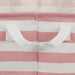 Laundry Hamper Stripe Rose Round