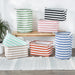 Laundry Hamper Stripe French Blue Round