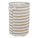 Laundry Hamper Stripe Stone Round