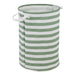 Laundry Hamper Stripe Artichoke Green Round