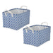 Cotton/Poly Laundry Bin Lattice French Blue Rectangle Extra Large