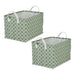 Cotton/Poly Laundry Bin Lattice Artichoke Green Rectangle Extra Large