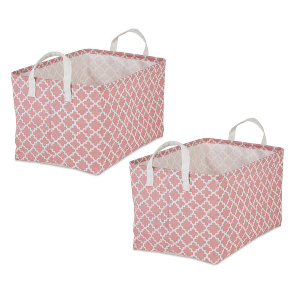 Laundry Bin Lattice Rose Rectangle Extra Large