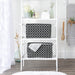 Laundry Bin Lattice Black Rectangle Large