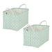 Laundry Bin Lattice Aqua Rectangle Large