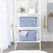 Laundry Bin Lattice French Blue Rectangle Large