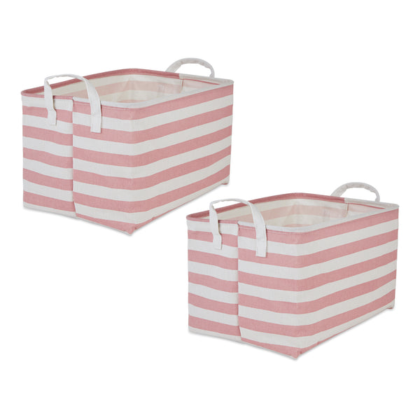 Laundry Bin Stripe Rose  Rectangle Extra Large