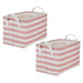 Laundry Bin Stripe Rose Rectangle Large