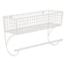 Large Antique White Farmhouse Towel Rack