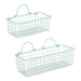 Aqua Wire Wall Basket Set of 2