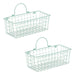 Small Aqua Wire Wall Basket Set of 2