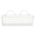 Medium Antique White Wire Wall Basket Set of 2