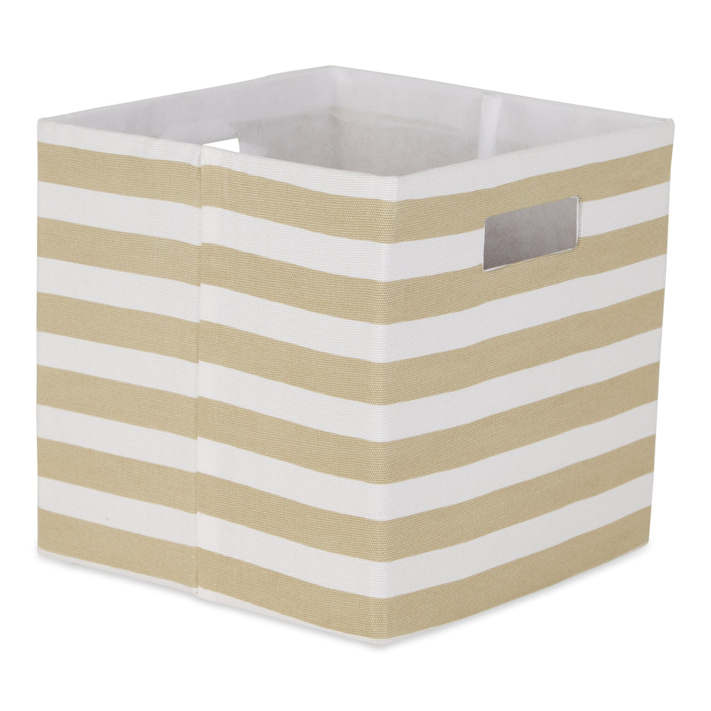 Polyester Cube Stripe Vintage Linen Square 13 x 13 x 13