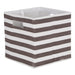 Polyester Cube Stripe Brown Square 11 x 11 x 11