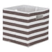 Polyester Cube Stripe Brown Square 13 x 13 x 13