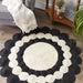 Black And White Jute Braided Rug 4 Ft Round