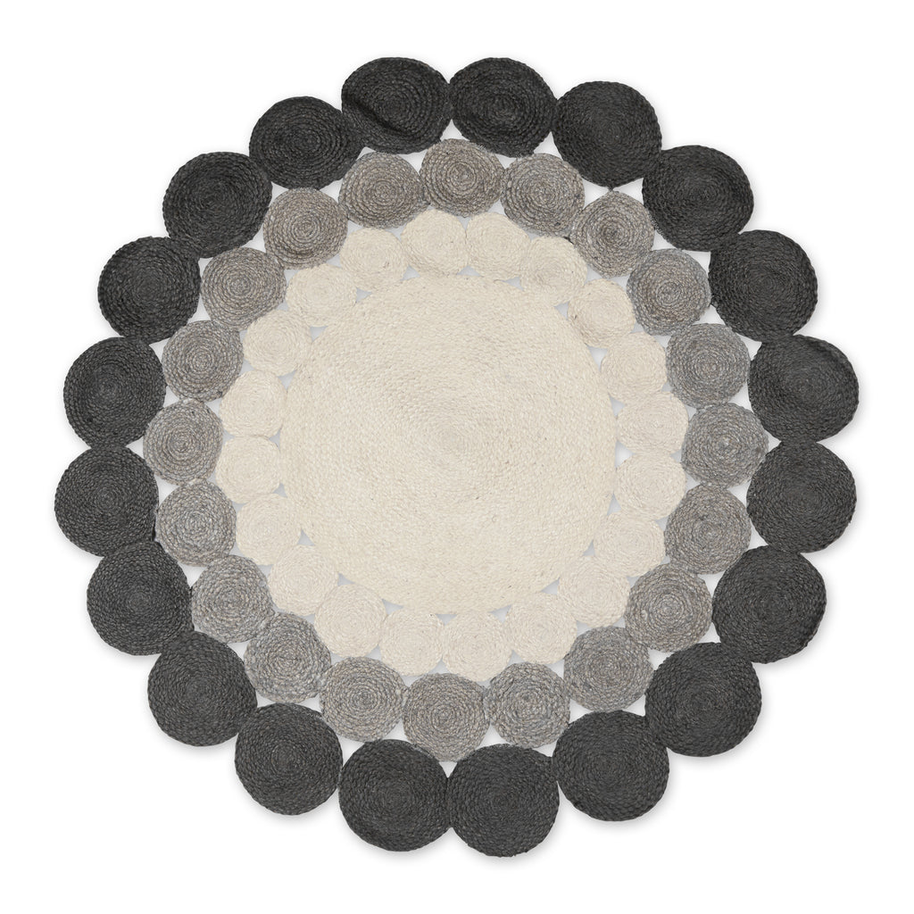 Gray Jute Braided Rug 4 Ft Round