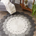 Gray Jute Braided Rug 4 Ft Round