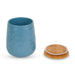 Storm Blue Matte Dimple Texture Ceramic Canister