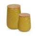 Lemongrass Matte Dimple Texture Ceramic Canister