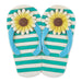 Sunflower Stripe Flip Flop Stepping Stone