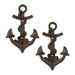 Anchor With Rope Wall Hook Set of 2