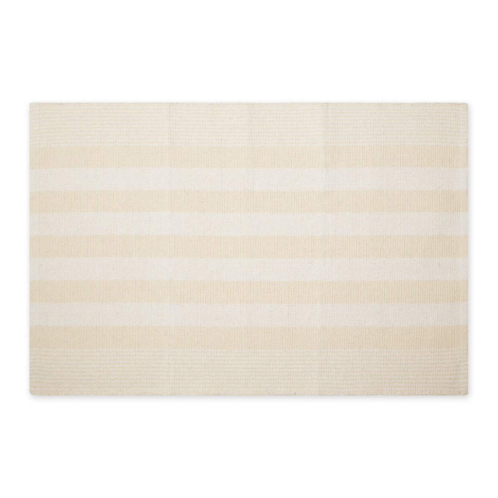 Natural Cabana Stripe Recycled Yarn Rug 2X3 Ft