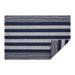 Nautical Blue Cabana Stripe Recycled Yarn Rug 2X3 Ft