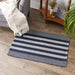 Nautical Blue Cabana Stripe Recycled Yarn Rug 2X3 Ft