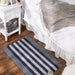 Nautical Blue Cabana Stripe Recycled Yarn Rug 2X3 Ft