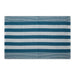 Teal Cabana Stripe Recycled Yarn Rug 2X3 Ft