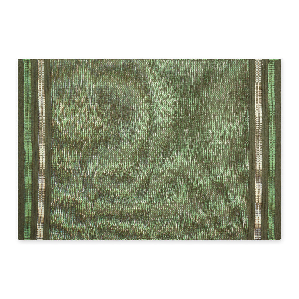 Artichoke Varigated Stripe Edge Recycled Yarn Rug 2X3 Ft