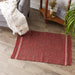 Cinnamon Varigated Stripe Edge Recycled Yarn Rug 2X3 Ft