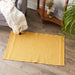 Honey Gold Varigated Stripe Edge Recycled Yarn Rug 2X3 Ft