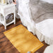 Honey Gold Varigated Stripe Edge Recycled Yarn Rug 2X3 Ft