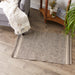 Stone Varigated Stripe Edge Recycled Yarn Rug 2X3 Ft