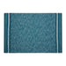 Teal Varigated Stripe Edge Recycled Yarn Rug 2X3 Ft