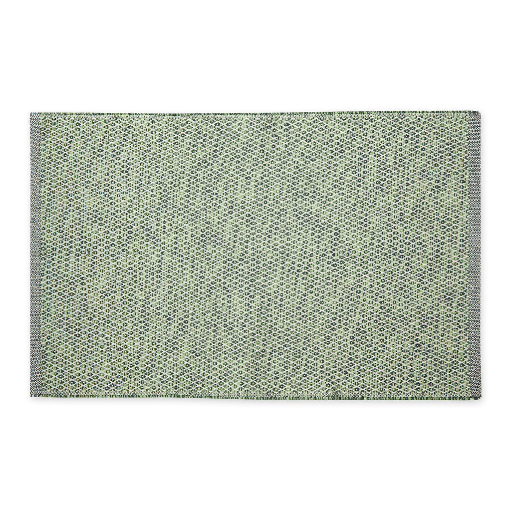 Hunter Green Diamond Recycled Yarn Rug 2X3 Ft