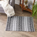 Variegated Black Recycled Yarn Rug 2X3 Ft